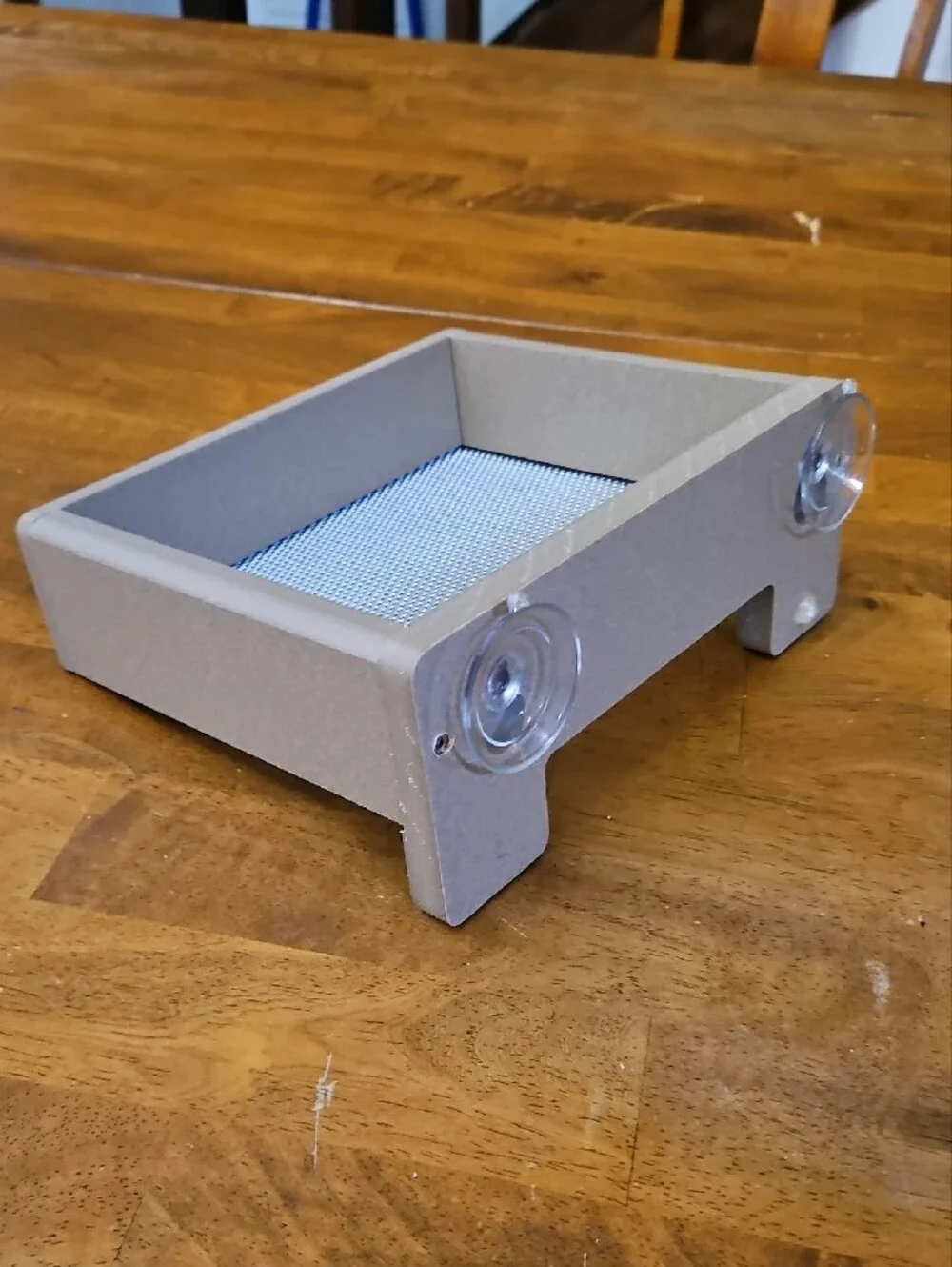Tan Suction-Cup Window Bird Feeder Tray/ NEW